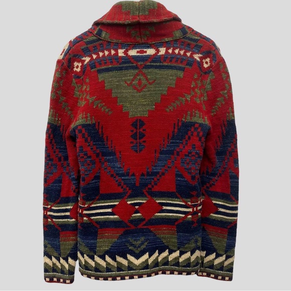 Vintage Polo Ralph Lauren Aztec blanket collared cardigan with buttons - Picture 5 of 6